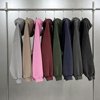 Sweat-shirt à capuche pour homme, coupe ample, 52% coton, 48% polyester, tricoté, 370G, avec poche, fabriqué sur mesure à l'usine de Guangzhou