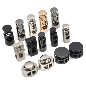 Thời trang kim loại mùa xuân dây đàn hồi 2 lỗ Hợp kim kẽm chuyển đổi phần cứng dây rút dây may 8mm dây khóa Stopper - Product Image 1