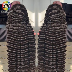 <span class=keywords><strong>ผม</strong></span>บราซิลคุณภาพ<span class=keywords><strong>ส</strong></span>ูง ความหนาแน่น 200% ขนาด 32 นิ้ว แบบลอนลึก 13x4  วิกผมแท้แบบไม่ต้องใช้กาว  พร้อมเชือกผูกด้านหน้าแบบใส - Product Image 3