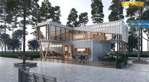 Container Prefabbricato Modulare di Lusso CE 40ft su Misura a 2 Piani per Esterni, Design per Caffetteria, Barbiere, Negozio di Abbigliamento - Product Image 5