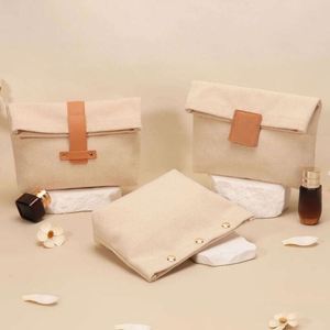 Bolsa de Maquillaje de Viaje de Lona de Algodón Reciclado, Personalizada con Logotipo, Profesional, de Lujo, Gran Capacidad, para Cosméticos - Product Image 3