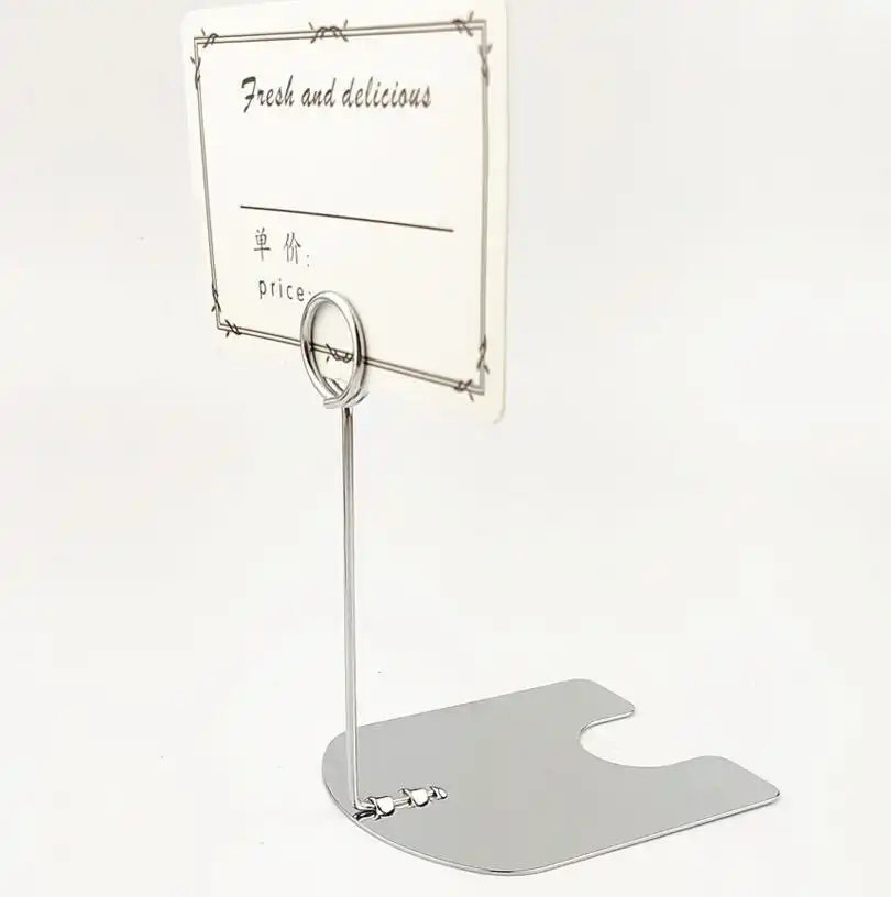 POP Metal Price Tag Paper Sign Label Card Display Clips Holders Stand For Stores Promotions