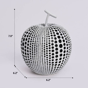 Ornement de pomme pointillé créatif intérieur de la maison statue de pomme en résine de fruits moderne décoration de table - Product Image 5