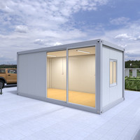 Structure de maison préfabriquée en acier, préfabriquée, en kit, portable, modulaire, petite, à ossature métallique, de 10 pieds, 20 pieds, 30 pieds, 40 pieds