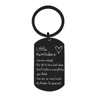 Porte-clés en acier inoxydable gravé, cadeau inspirant, petits rappels positifs, optimiste, confiant, vente chaude