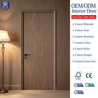 Portes intérieures en bois, fabrication usine, prix bas, finition manuelle, porte composite PVC MDF, modèles pour chambre individuelle, villa, entrepôt