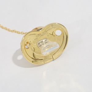 Superventas transfronterizo: <span class=keywords><strong>Chupete</strong></span> de silicona estilo corona dorada con pedrería y cadena antipérdida completa para <span class=keywords><strong>bebés</strong></span> - Product Image 2