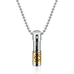 Collar <span class=keywords><strong>de</strong></span> Cremación Cilíndrico Vintage para Hombre, Chapado en Oro <span class=keywords><strong>de</strong></span> 18K, Acero Inoxidable 2026, Colgante Conmemorativo para Guardar Cenizas - Product Image 4