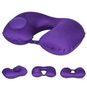 <b>Portable</b> Inflatable Travel Neck Pillow U Shaped Air Cushion Lightweight Headrest for Airplane Car Train Vacation - Product Image 1
