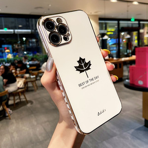 Para iphone 12 decorado deja chapado en oro cubiertas del <span class=keywords><strong>teléfono</strong></span> lindo bolsa para iphone 11 xs max xr xs 7 8 plus 7 8 - Product Image 2