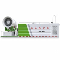 Camion anti-poussière de 18 m³ à double essieu arrière avec canon à brouillard et arroseur, portée de pulvérisation de 120 m pour la construction, les carrières et les mines