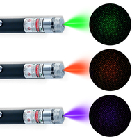Pointeur laser pour l'organisation d'événements |   Trois choix de couleurs - Rouge, Vert et Violet avec projection de lumière étoilée