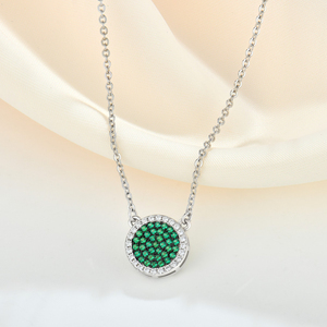 <span class=keywords><strong>Collana</strong></span> <span class=keywords><strong>con</strong></span> ciondolo elegante da donna di lusso 925 in argento Sterling placcato in rodio per la festa nuziale zircone pietra principale - Product Image 3