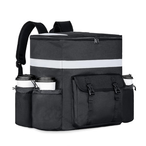 Bolsa de reparto de pizza grande aislada para acampar al por mayor <span class=keywords><strong>con</strong></span> 4 bolsillos <span class=keywords><strong>Uber</strong></span> Eat tira reflectante mochila de reparto de comida - Product Image 1