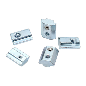 Écrou coulissant en acier au carbone zingué sur mesure avec bille à ressort pour profilé d'extrusion en aluminium 30 40 45 - Product Image 1