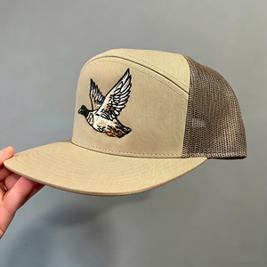 หมวกแก๊ปปักลายเป็ดเวียดนาม 7 แผง ทรงทรัคเกอร์ ปีกแบน แบบ Snapback - Product Image 4