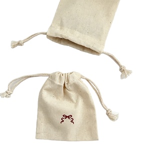 <b>Plain</b> Cotton Muslin Drawstring <b>Gift</b> <b>Bag</b> Biodegradable Recycled Reusable for Craft & Candle - Product Image 1