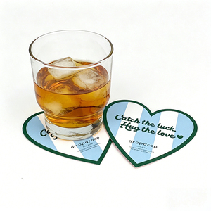 HG2358 fornitore all'ingrosso Bar Drink Coaster personalizzato stampato cartone cartone quadrato rotondo <span class=keywords><strong>sottobicchieri</strong></span> di carta assorbente - Product Image 5
