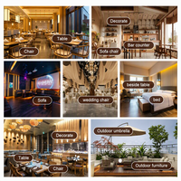Solution complète de mobilier commercial sur mesure pour restaurants, conception d'intérieur de restaurant décontracté, aménagement 3D, usine de tables et chaises