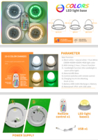 Noyau de lampe LED RGB 120 mm à 3 températures de couleur avec minuterie pour éclairage de meubles sphériques et cubiques lumineux