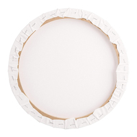 Offre Spéciale artiste blanc toile tendue pas cher 40x40cm rond toile peinture planches pour peinture acrylique à l'huile