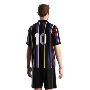 Maillot de football polo rayé à col en V avec inserts anti-humidité et tissage à séchage rapide, idéal pour les tournois - Product Image 4