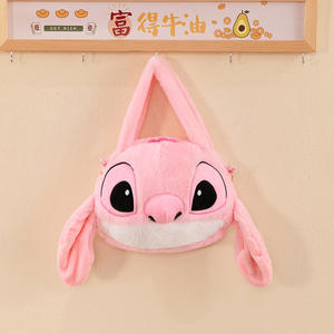 Wholesale Cute Multicolor <strong>Stitched</strong> Plush Crossbody <strong>Bag</strong> Large Capacity Girls Shoulder Cartoon Bear Handbag PP Cotton <strong>Stitched</strong> <strong>Bag</strong> - Product Image 6