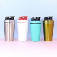 Gobelet à protéines personnalisé en acier inoxydable 500 ml, anti-fuite, pour la salle de sport, le fitness, le camping, les adultes, OEM ODM, écologique, réutilisable