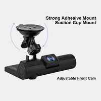 Junpara-caméra De sécurité pour voiture, DashCam, enregistreur DVR 1080P, caméra De tableau De bord, 3 lentilles, 4 pouces, boîte noire