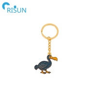 Fabrication de porte-clés en métal émaillé en forme d'oiseau Dodo, Llavero, animal sans ailes et sans peur, porte-clés Dodo souvenir, porte-clés Dodo personnalisé