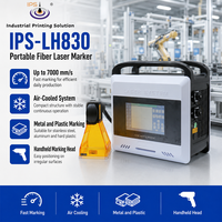 Máquina de Marcado Láser de Fibra Portátil IPS-LH830 de 30W 1064nm para Codificación de Metal en Cajas, Botellas y Bolsas, Alta Productividad y Facilidad