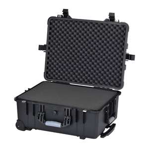 MJ5013 Black <strong>Large</strong> Plastic Toolcase Carry <strong>on</strong> IP67 Waterproof Instrument Equipment Carrying Plastic Hard <strong>Tool</strong> Case with <strong>Wheels</strong> - Product Image 4