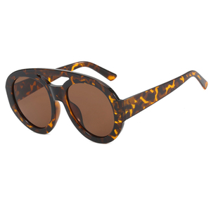 9188 Yellow Unisex Oversize <b>Sunglasses</b> Trendy Double Bridge UV400 PC Lenses Luxury Classic Large Shades - Product Image 4
