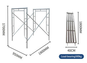 Plateforme d'<span class=keywords><strong>échafaudage</strong></span> moderne d'extérieur de qualité supérieure, <span class=keywords><strong>échafaudage</strong></span> mobile en acier pliable avec cadre d'échelle portable - Product Image 2