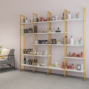 XINJUN fábrica de lujo de metal de aluminio dorado y negro pantalla decorativa ducha estante montado en <span class=keywords><strong>la</strong></span> pared MDF <span class=keywords><strong>muebles</strong></span> para el hogar - Product Image 4