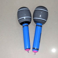Microphone gonflable publicitaire en PVC de 24 cm – Idéal pour les fêtes et les accessoires de scène – Offre spéciale