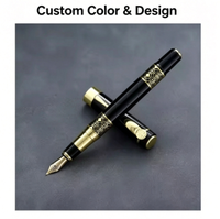 Vente en gros d'usine de stylos promotionnels d'affaires en métal noir perle stylos de signature publicitaire créatifs avec impression de logo personnalisé