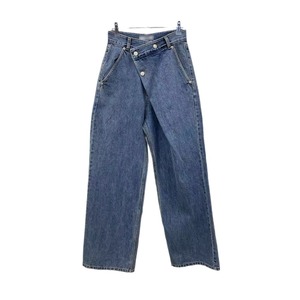 Jeans Rectos de Mujer de Cintura Alta con Botones Inclinados y Lavado Desgastado, a la Moda - Product Image 6