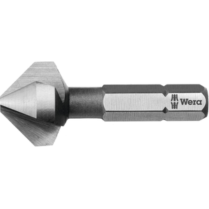 Foret fraiseur Wera à trois lames HSS (DIN 335 C) – Outil de débavurage et de chanfreinage de précision pour supports de forets hexagonaux de 1/4 po - Product Image 1