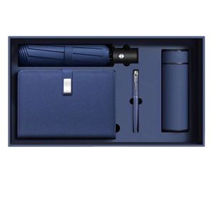 X527 Custom Personalized Business School Teacher Day Giveaway Umbrella Vacuum Flask Cup Journal Notebook Pen Thermos <b>Gift</b> Set Bo - Product Image 4