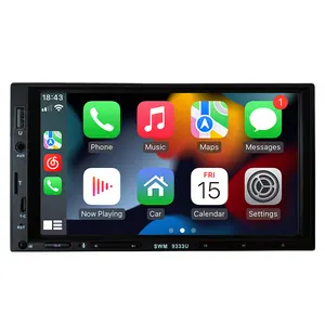 Bestree เครื่องเล่นวิดีโอมัลติมีเดียสำหรับรถยนต์รุ่นใหม่พร้อม CarPlay ไร้สาย BT แฮนด์ฟรี Type-C พอร์ต USB วิทยุรถยนต์สเตอริโอคาร์เพลย์2023