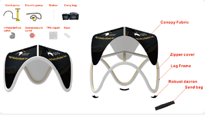 Tente <span class=keywords><strong>d</strong></span>'événement <span class=keywords><strong>gonflable</strong></span> <span class=keywords><strong>d</strong></span>'hiver personnalisée CATC, imperméable et durable pour l'extérieur |   Abri publicitaire pour la saison froide - Product Image 2