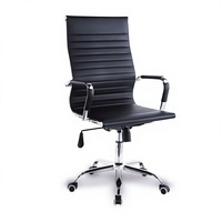 Chaise de bureau informatique confortable pour longues sessions, siège ergonomique de direction, fonction inclinable pour le gaming, dossier haut en cuir, roulettes
