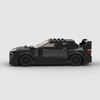 Compatible avec les petites pièces, voiture de course de luxe MOC, assemblage éducatif, bricolage, jouets de construction en plastique ABS pour enfants