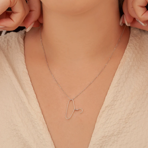 Collana appendiabiti in acciaio inossidabile da 316 L collana con pendente per la salute da donna - Product Image 1
