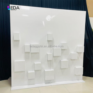 LEDA Factory New Design White Backdrop <b>Stand</b> Luxury Metal Champagne Wall For Wedding Hall Event Decoration - Product Image 4