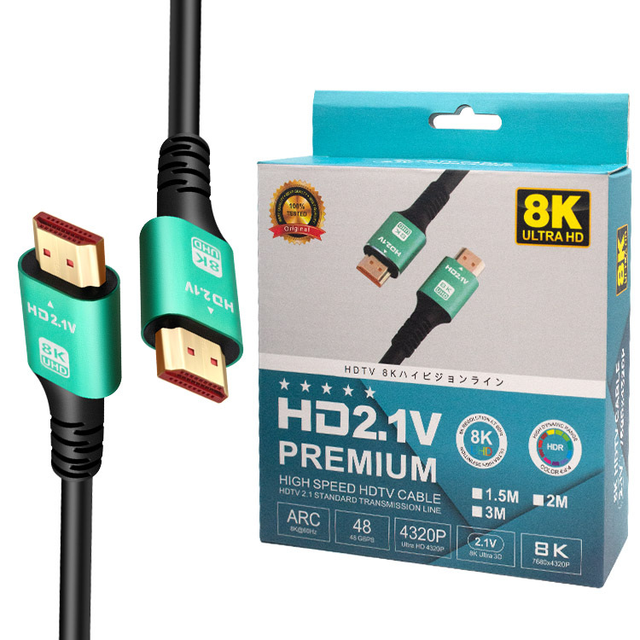 Hot Selling Products 2022 Multicolor HDMI 2.1 Cables High Speed 48Gbps 8K 60Hz 4K 120Hz 1M 1.M 2M 3M 5M HDMI Cable
