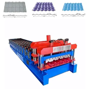 China Top Quality Steel Metal Roofing Glazed Corrugated Tile Roofing Sheet Cold Roll Forming Making Machine