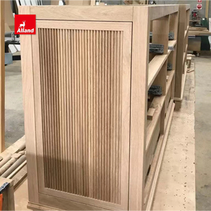 Muebles <span class=keywords><strong>de</strong></span> Lujo Personalizados Alland, Gabinetes <span class=keywords><strong>de</strong></span> Baño con Puerta <span class=keywords><strong>de</strong></span> Panel <span class=keywords><strong>de</strong></span> Madera Maciza <span class=keywords><strong>de</strong></span> Roble Blanco, con Acabado Inteligente y Diseño Acanalado para el Hogar - Product Image 4