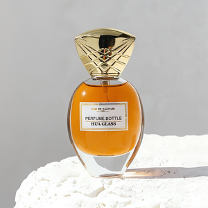 <span class=keywords><strong>Prix</strong></span> d'usine – Flacon de parfum vide transparent et arrondi de 30 ml, 50 ml, 75 ml, 100 ml, avec couvercle irrégulier en alliage de zinc Zamac de luxe et emballage cadeau - Product Image 4